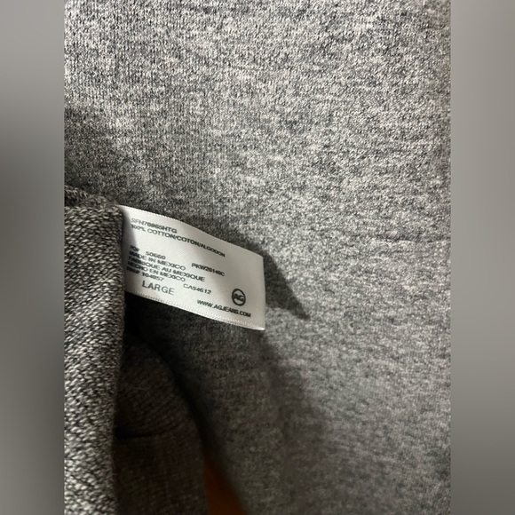 Ag Adriano Goldschmied Gray Knit Hoodie with Voluminous Shoulders - Picture 5 of 8